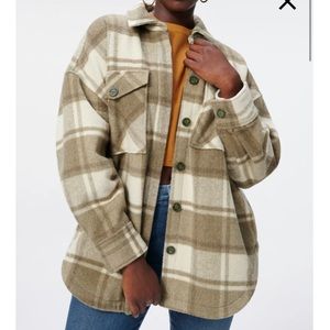 Good American Plaid Shacket
